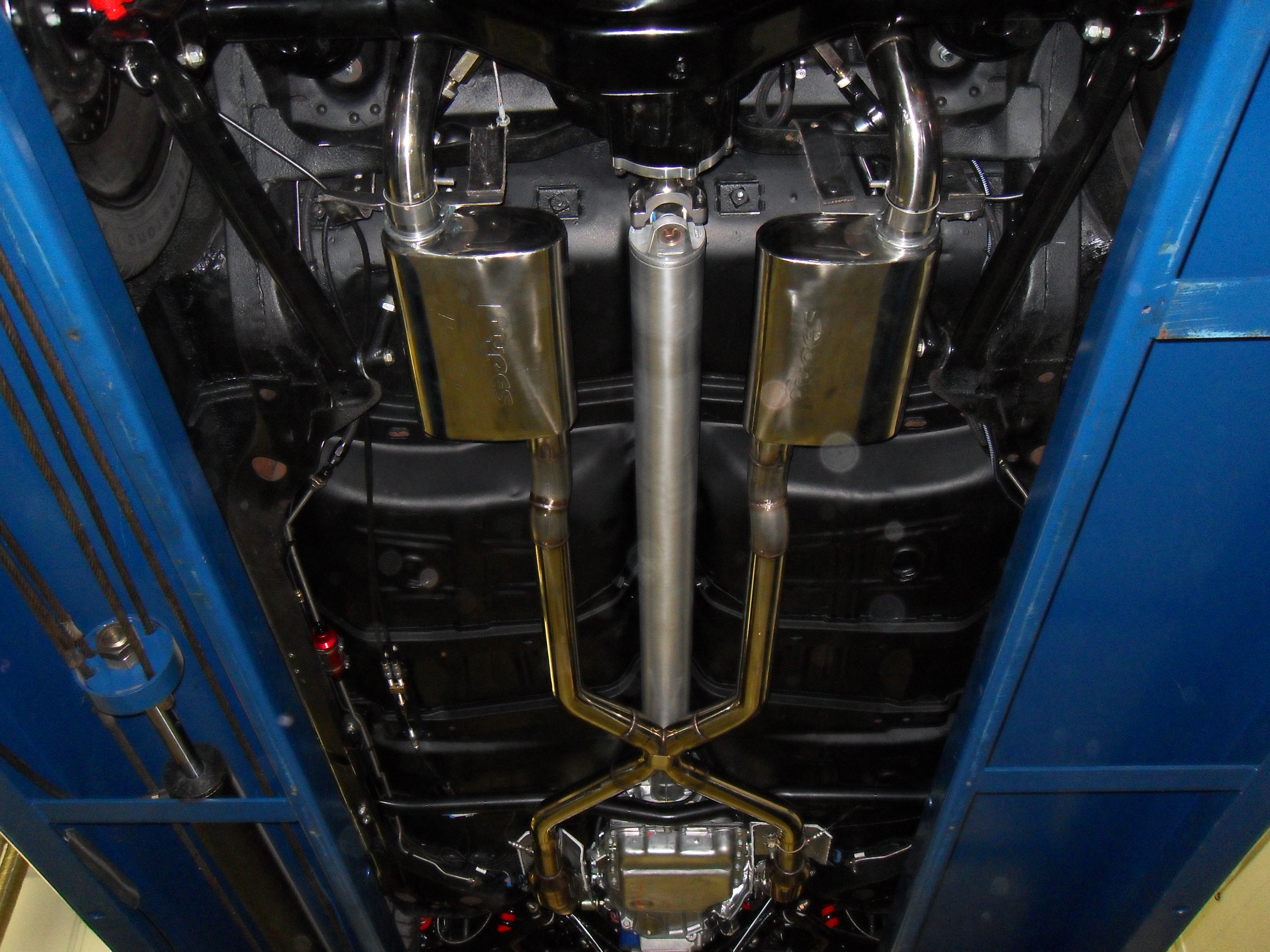 1966 GTO undercarriage after