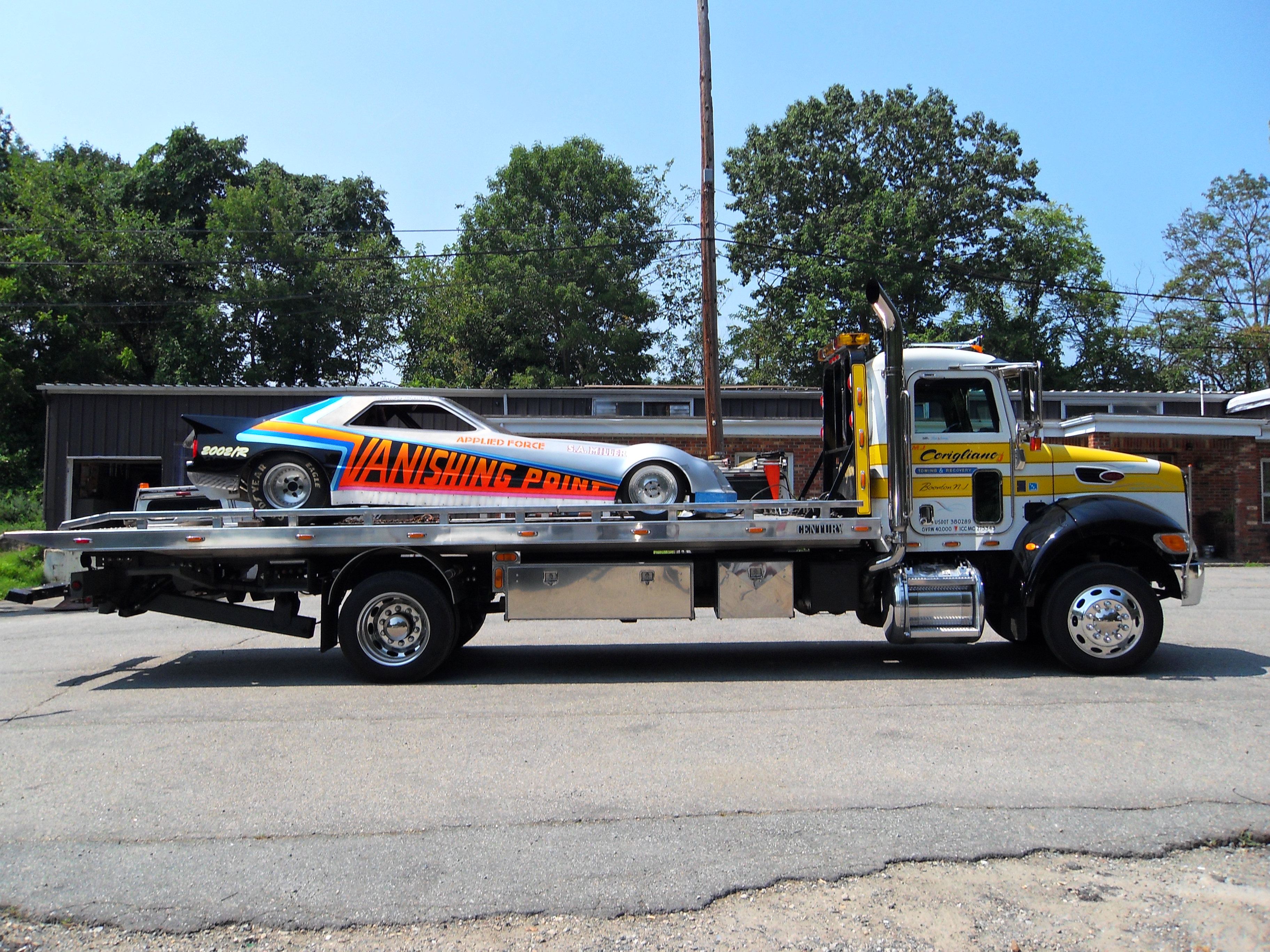 Vanishing Point restored on flatbed truck from paint shop